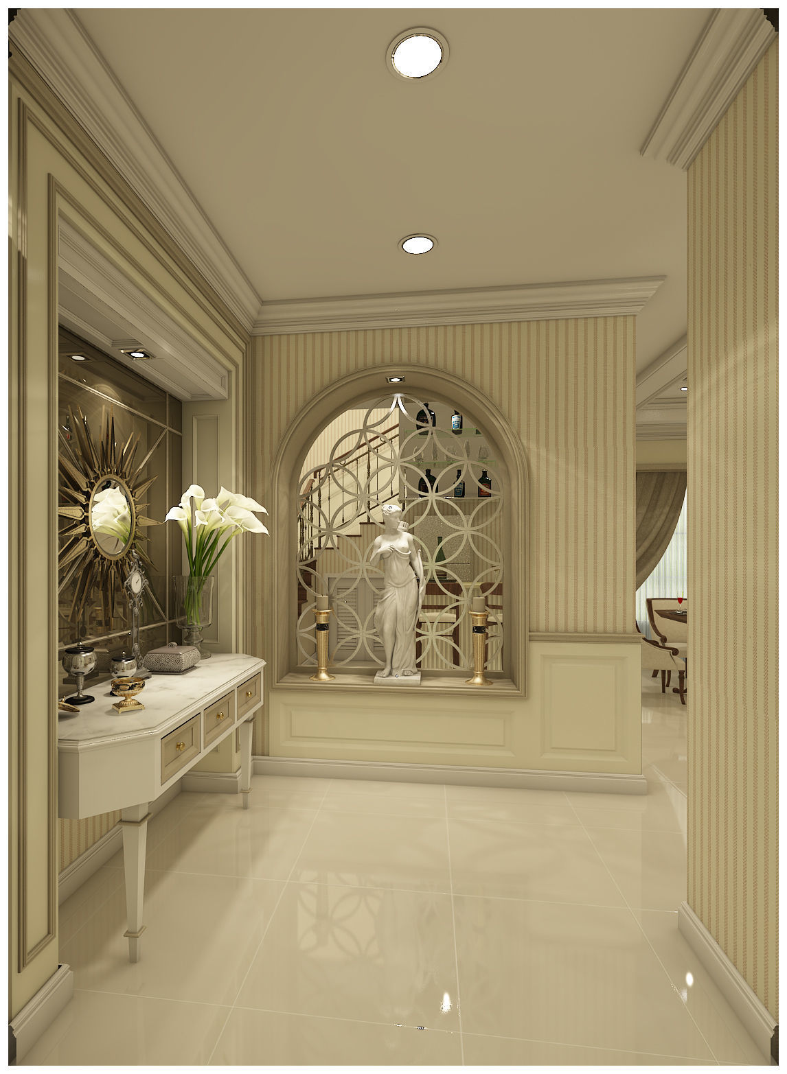 first floor home design 3D model_3