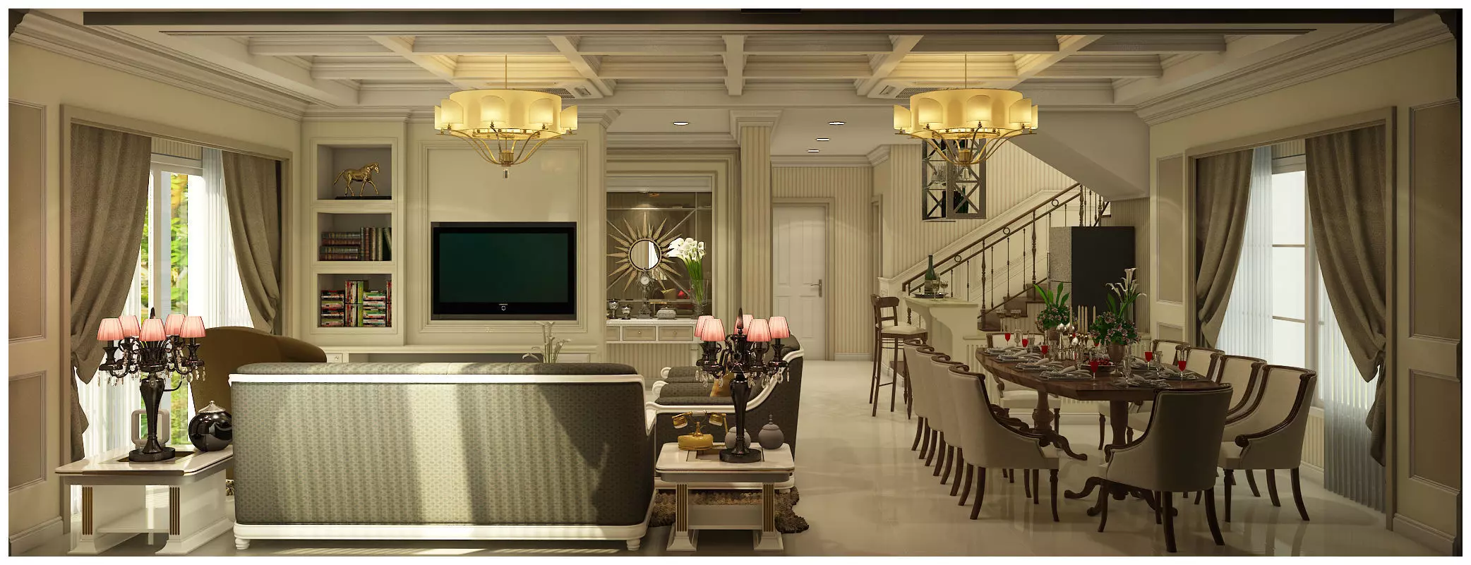 first floor home design 3D model_0