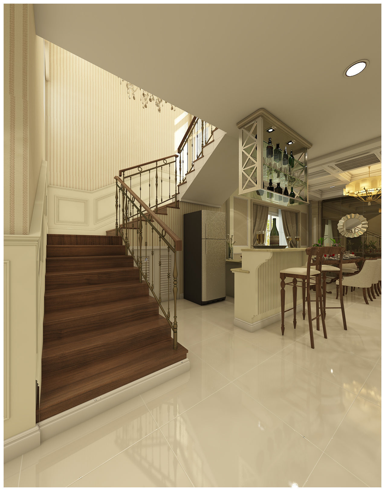 first floor home design 3D model_9