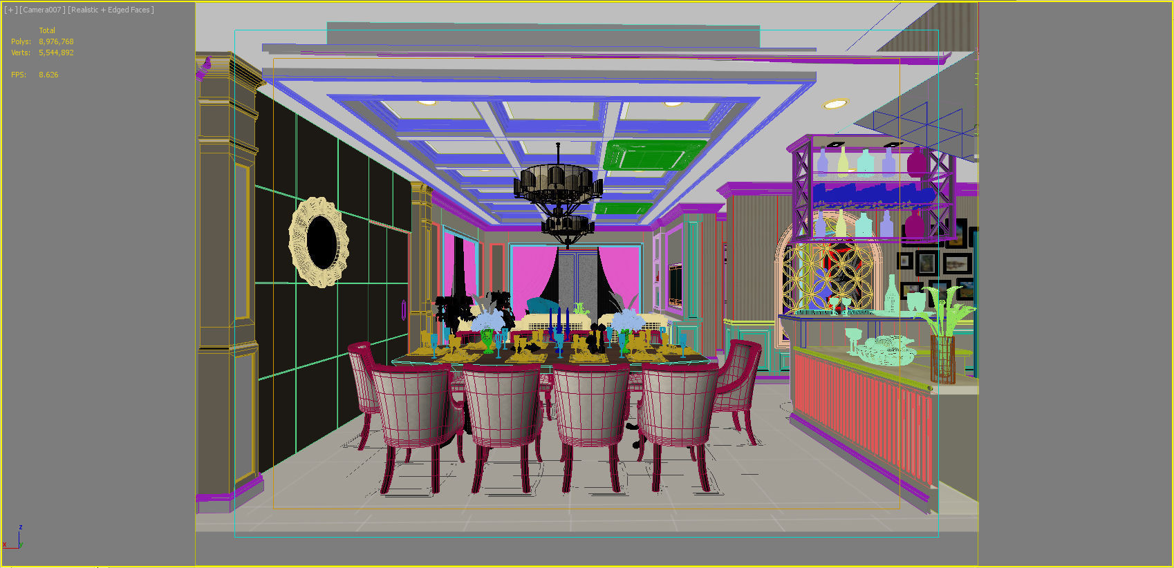 first floor home design 3D model_19