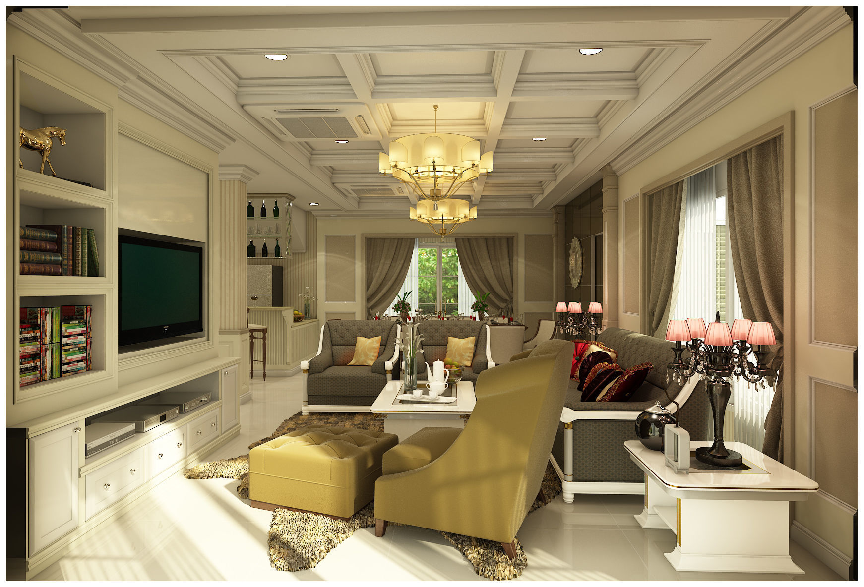 first floor home design 3D model_5