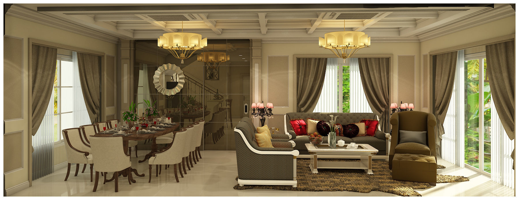 first floor home design 3D model_7