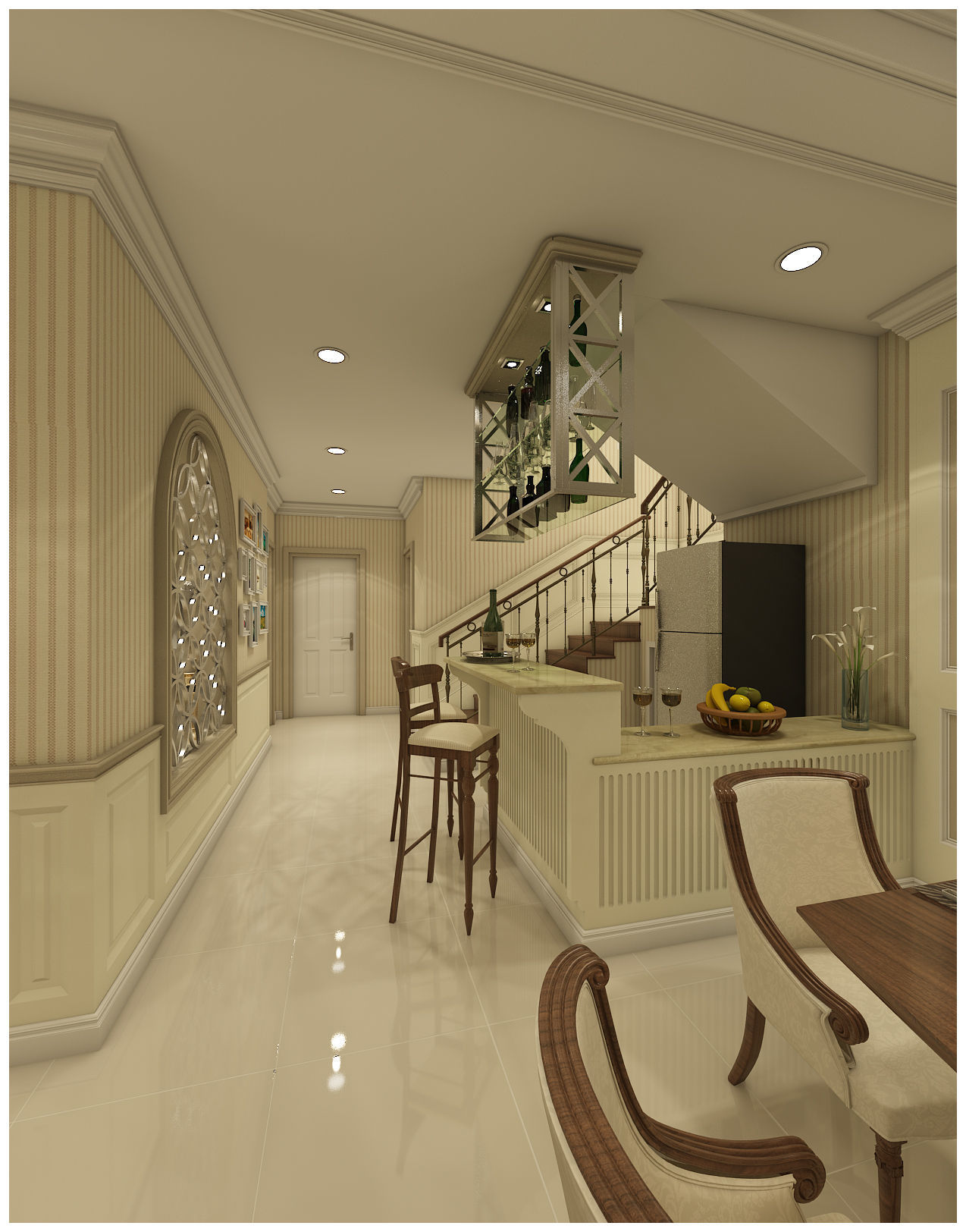 first floor home design 3D model_8