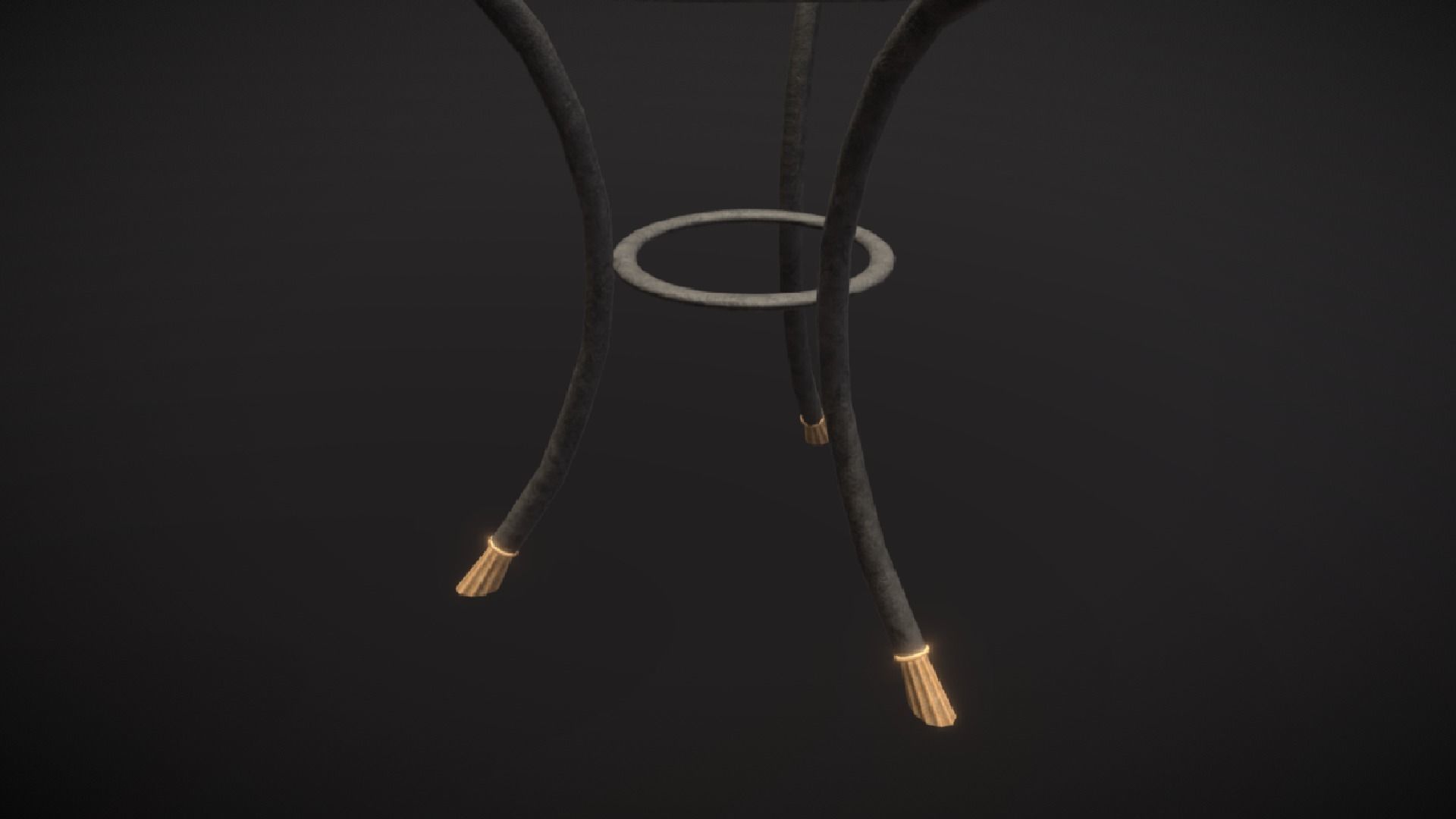 Glass Round Table 17134 Low Poly Low-poly 3D model_3