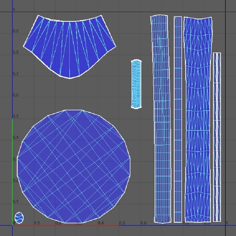 Glass Round Table 17134 Low Poly Low-poly 3D model_5