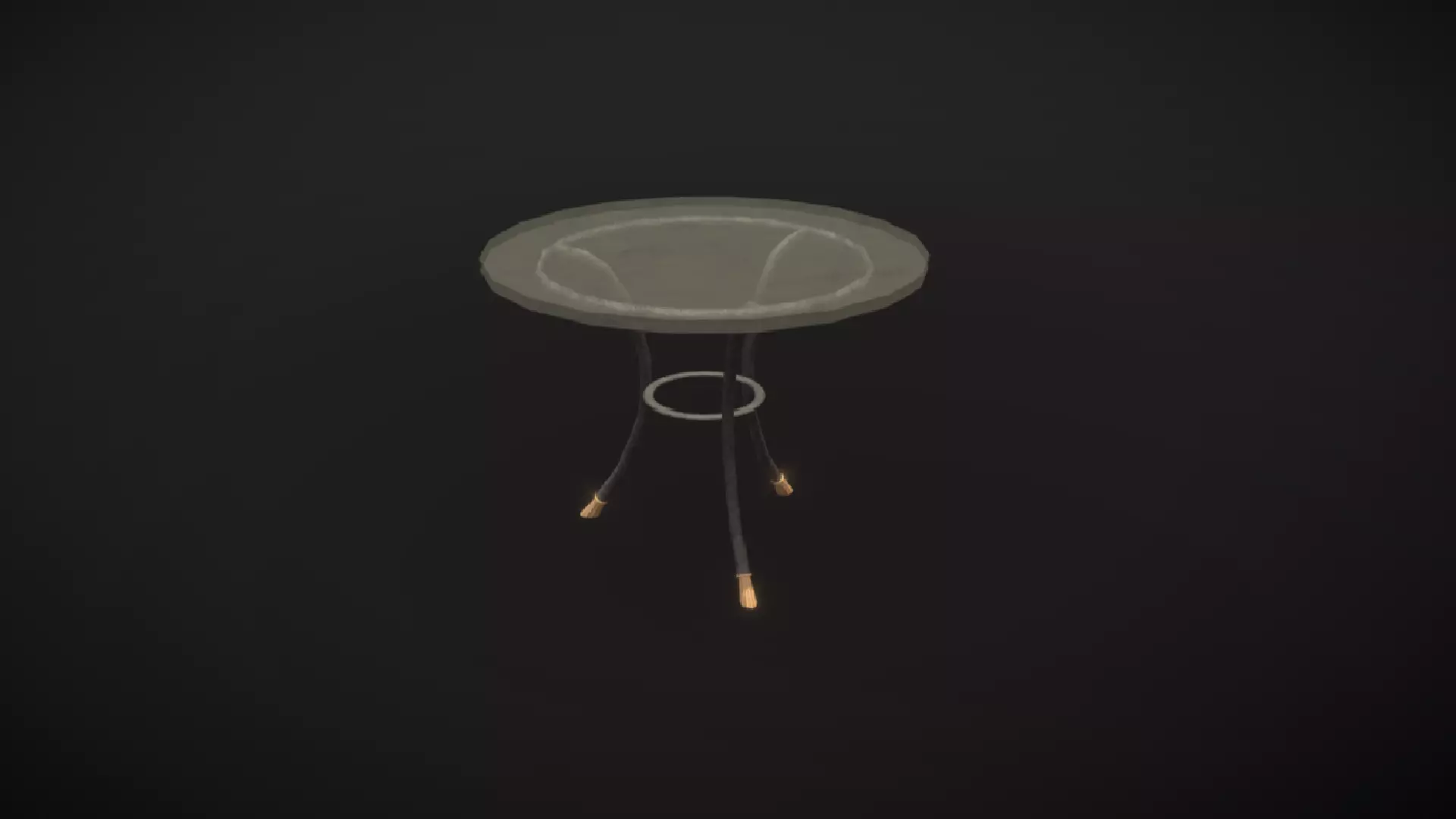Glass Round Table 17134 Low Poly Low-poly 3D model_0