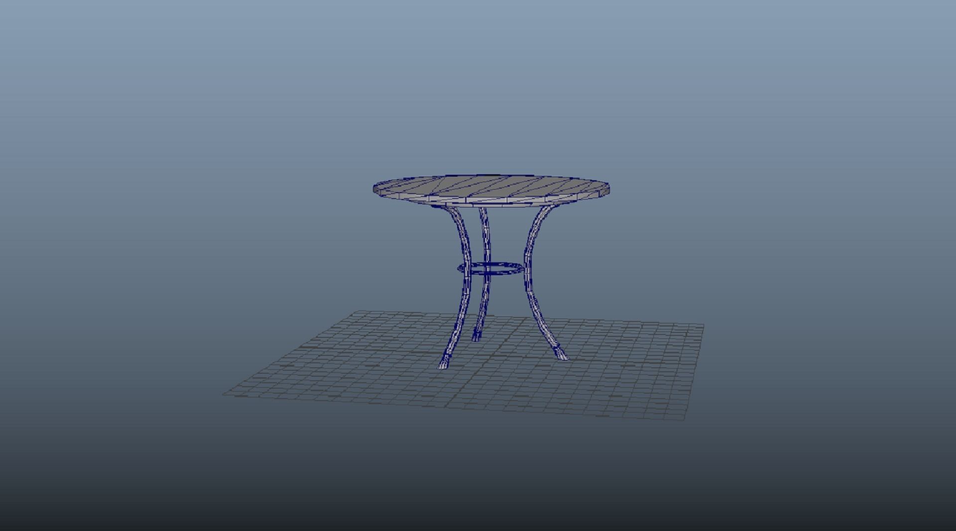 Glass Round Table 17134 Low Poly Low-poly 3D model_8