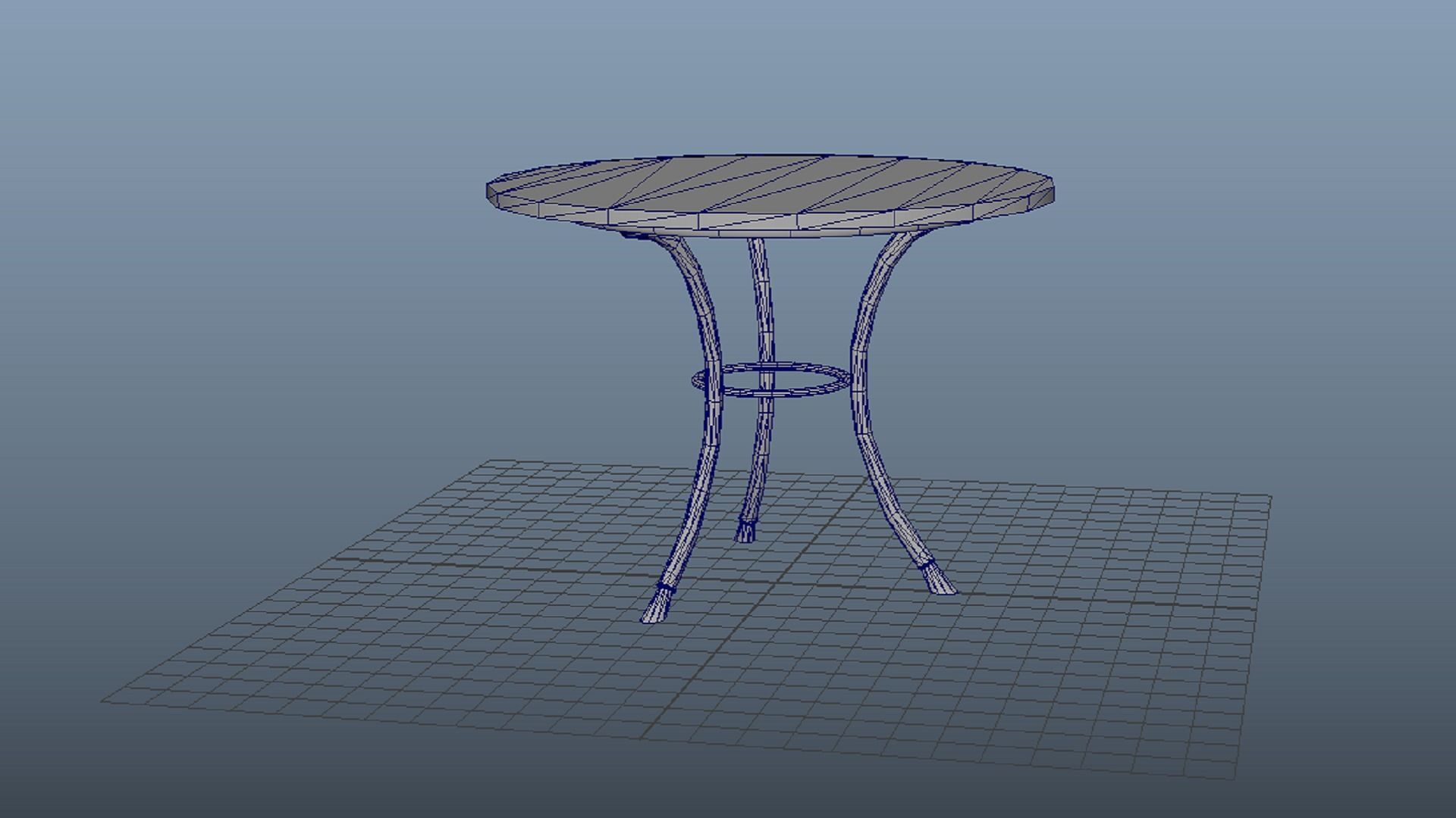 Glass Round Table 17134 Low Poly Low-poly 3D model_6