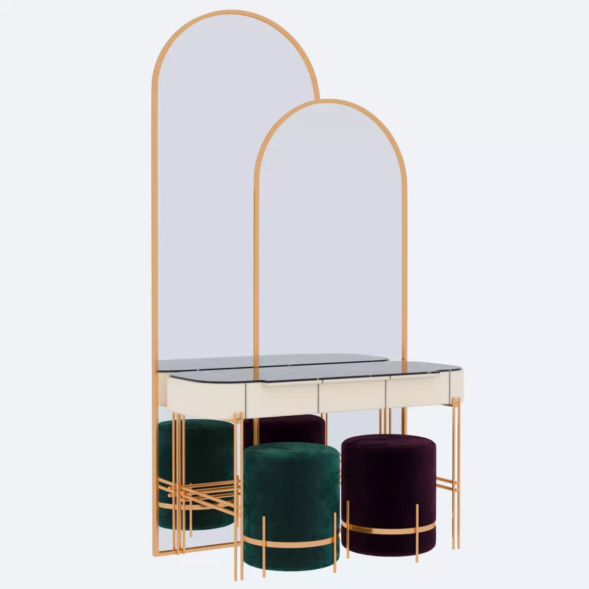 Gergeous Entryway Sideboard Furniture Low-poly 3D model