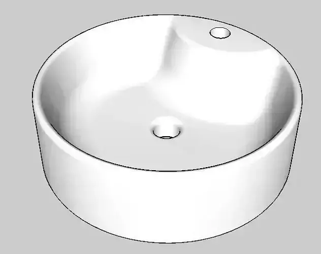 Bathroom sink circle 3D model