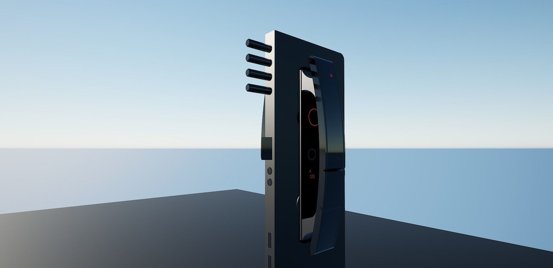 Lock2 samsung galaxy note Low-poly 3D model_10