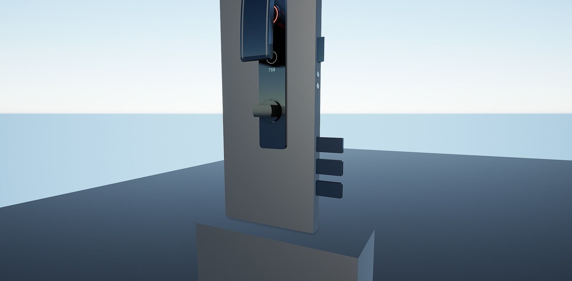 Lock2 samsung galaxy note Low-poly 3D model_8