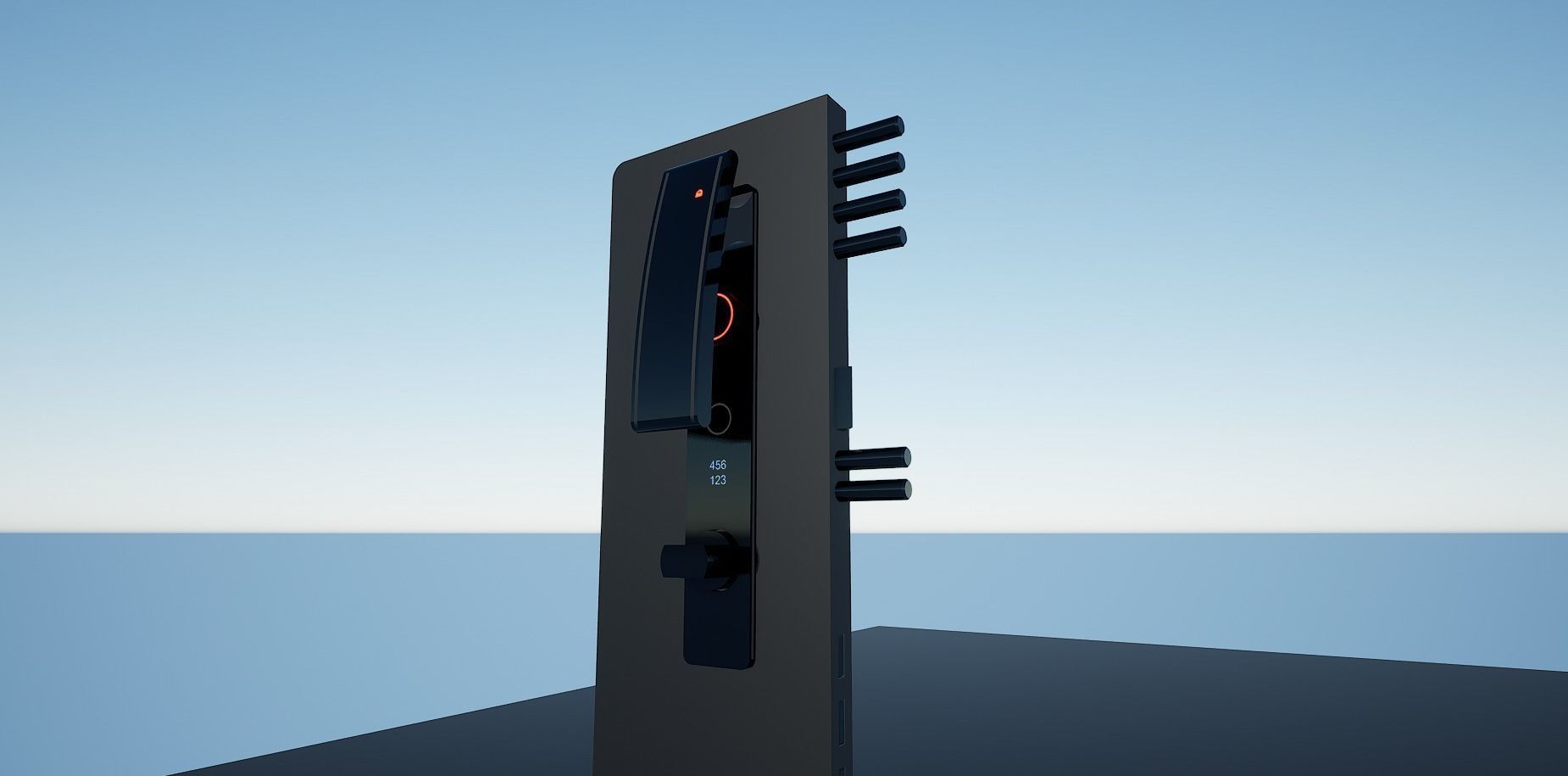 Lock2 samsung galaxy note Low-poly 3D model_9