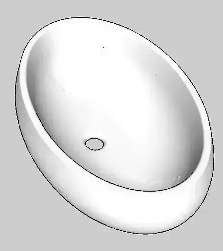 Bathroom sink circle1 3D model