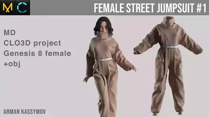 Female Street Jumpsuit Marvelous Designer Project