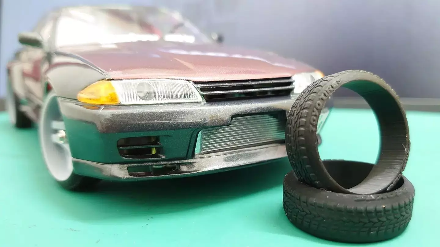 22mm Threaded Drift Tires for 28th and 24th scale RC 3D print model_0