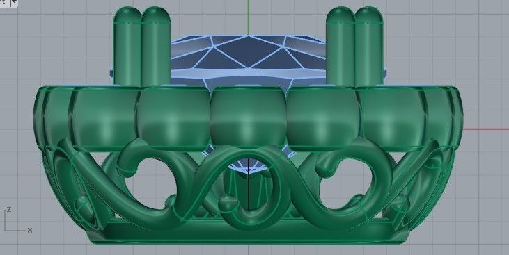 Purple Stone pendant 2143 3D print model 3D print model_6