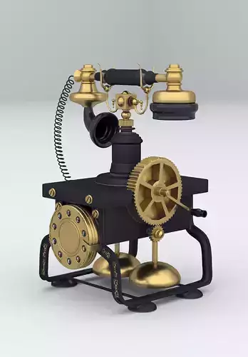 replica old phone Low-poly 3D model