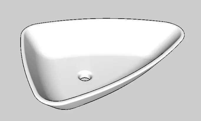 Vasque triangle sink 3D model