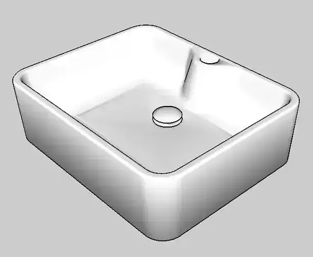 Vasque square sink 3D model