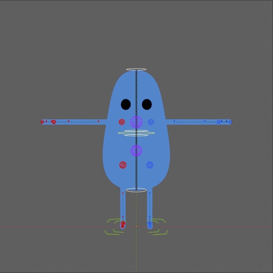Dynamic and Fluid Stretchy Cartoon Rig Low-poly 3D model_2