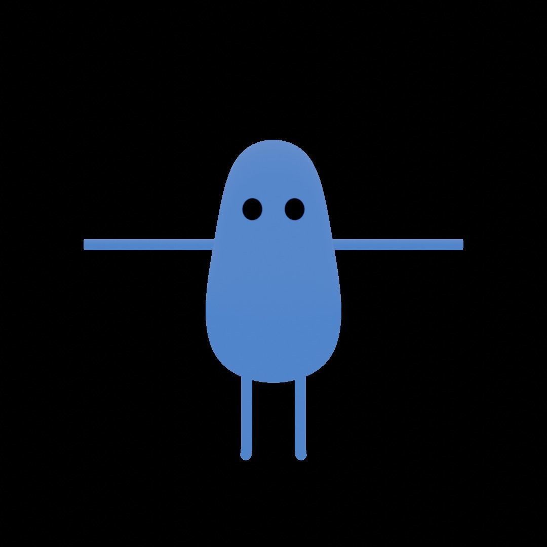 Dynamic and Fluid Stretchy Cartoon Rig Low-poly 3D model_4