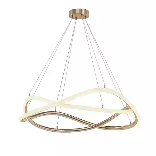 PORTAL pendant light with two curved lines hanging from ceiling