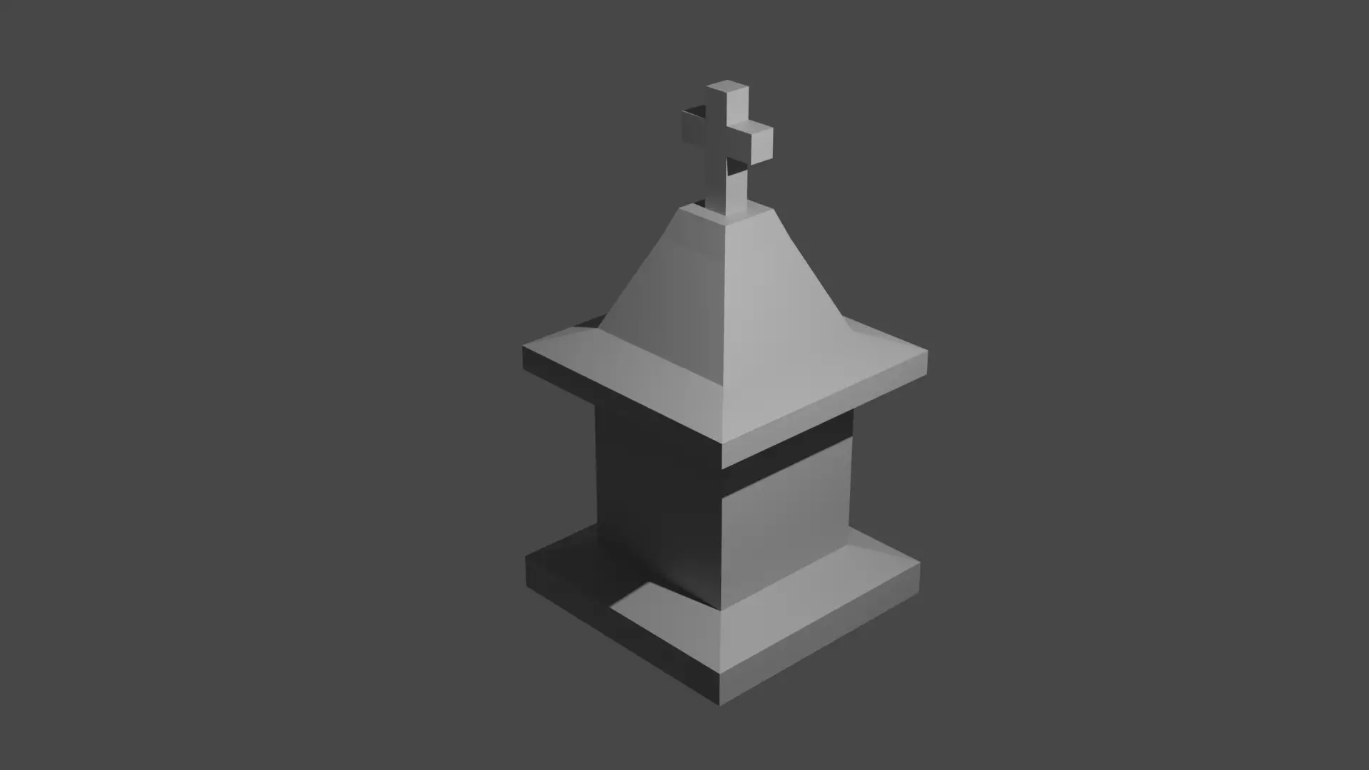 Gravestone church tower Free 3D model