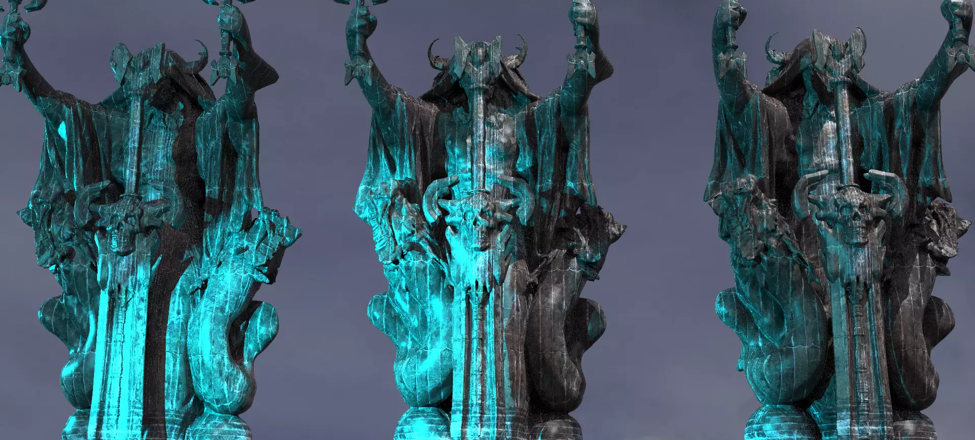 Halloween Reaper Dark Blade  3D model_0