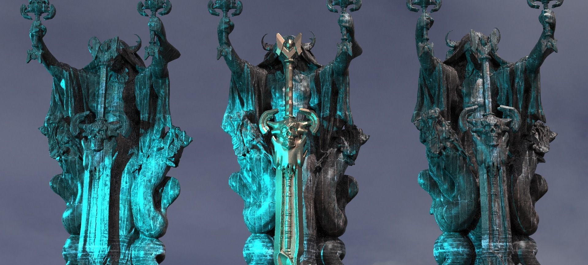 Halloween Reaper Dark Blade  3D model_3