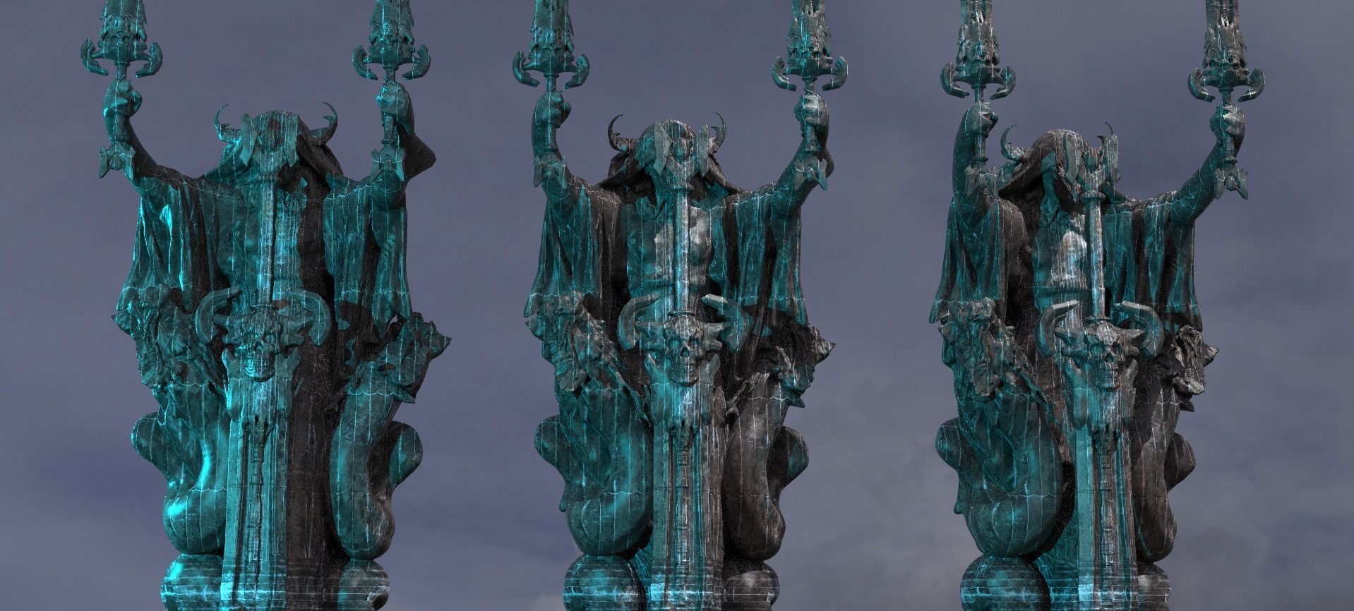 Halloween Reaper Dark Blade  3D model_1