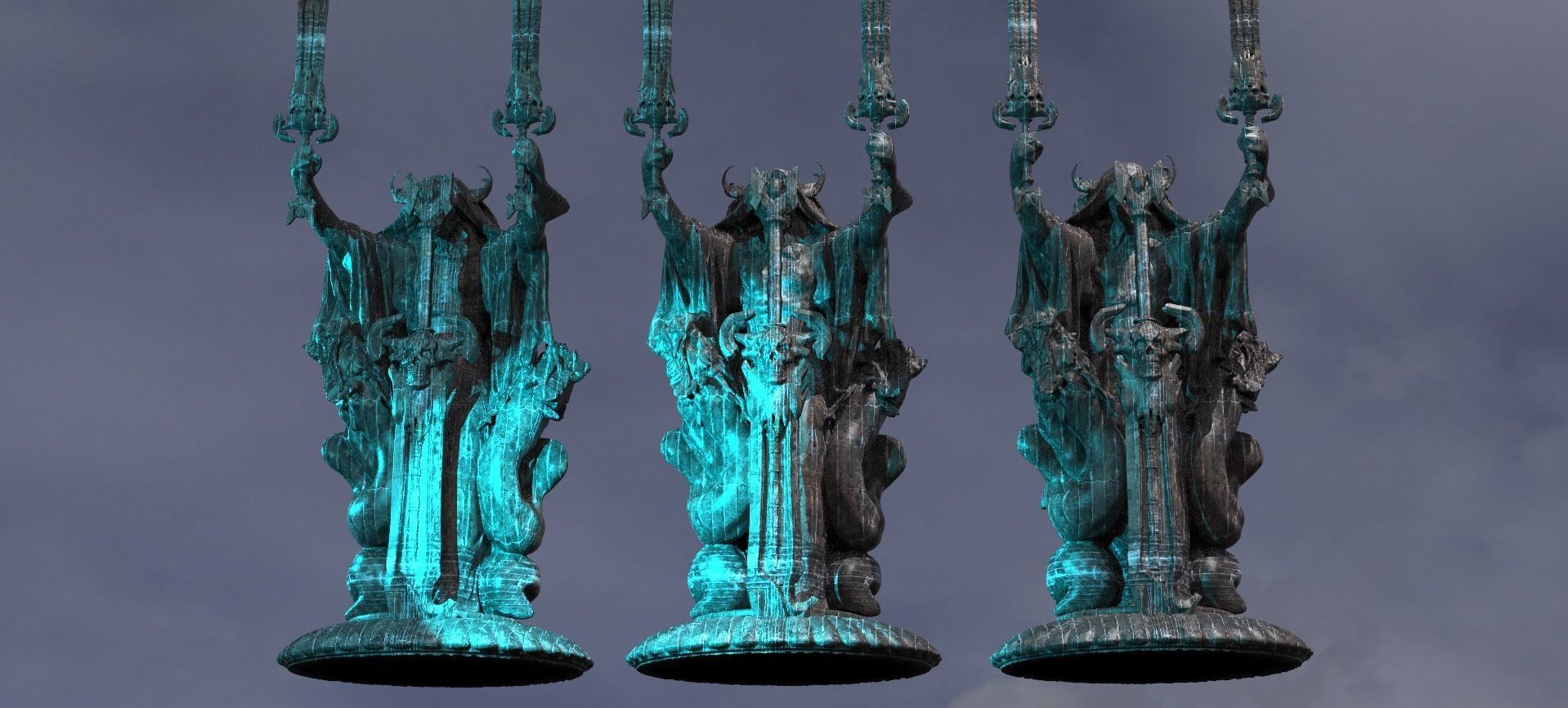 Halloween Reaper Dark Blade  3D model_2