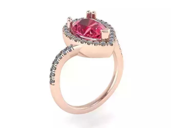 Red Ruby ring 2151 3D print model 
