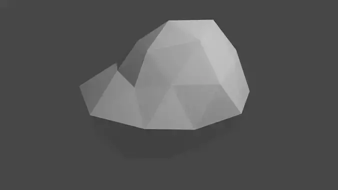 Low poly stone rock Free 3D model