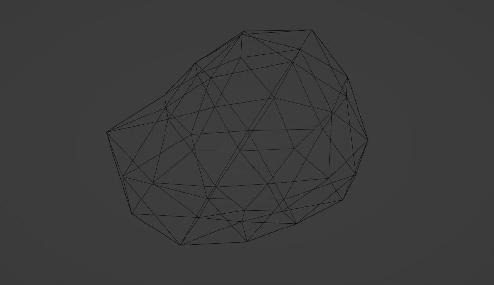Low poly stone rock Free 3D model_1