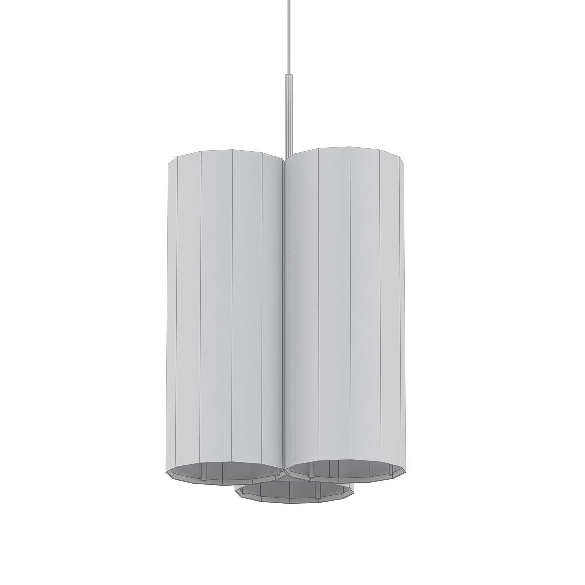 Hashira taiwanese bamboo pendant light 3D model_4