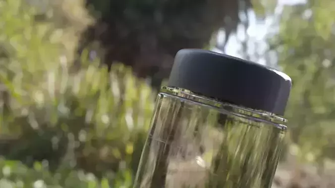 transparent plastic bottle