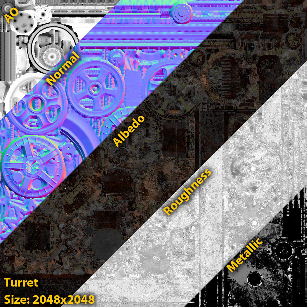 BMP-1 IFV Destroyed Game Ready Low-poly 3D model_20