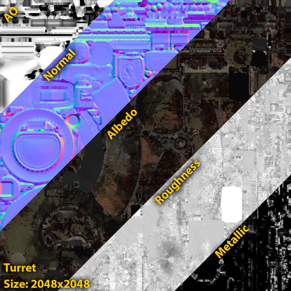 BMP-1 IFV Destroyed Game Ready Low-poly 3D model_18