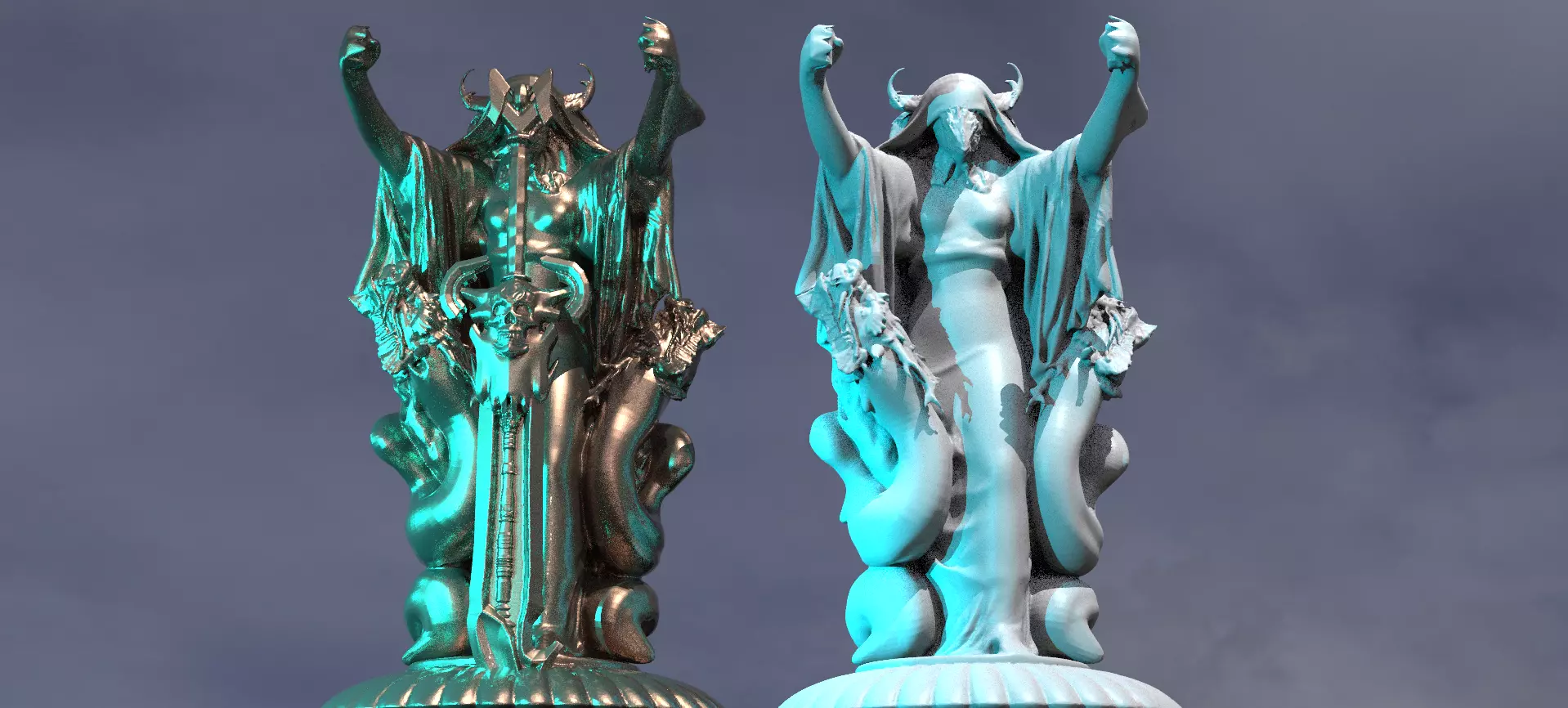 Halloween Reaper 2 versions  3D model_0