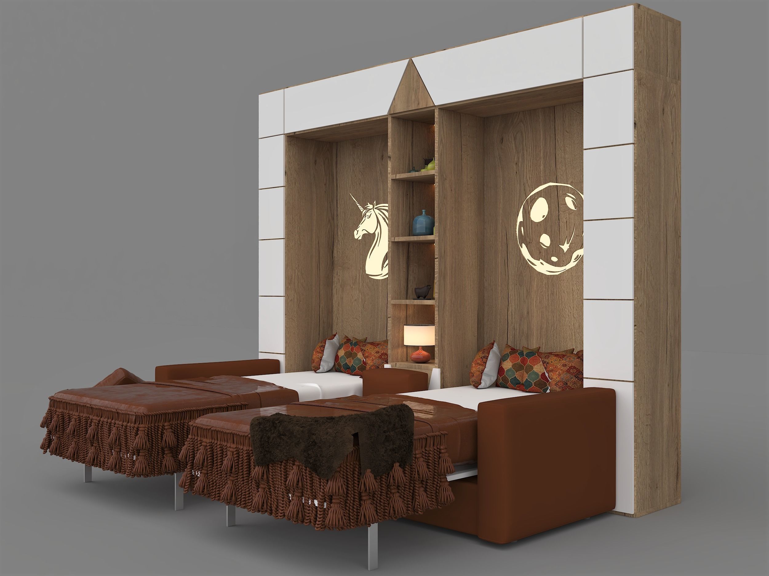 MURPHY TWIN BED 3D model_2