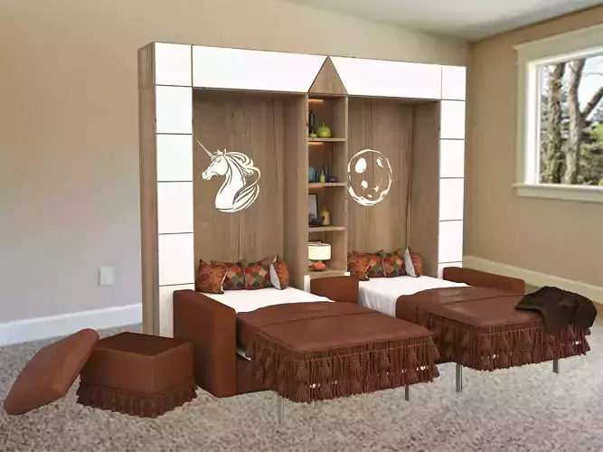 MURPHY TWIN BED 3D model