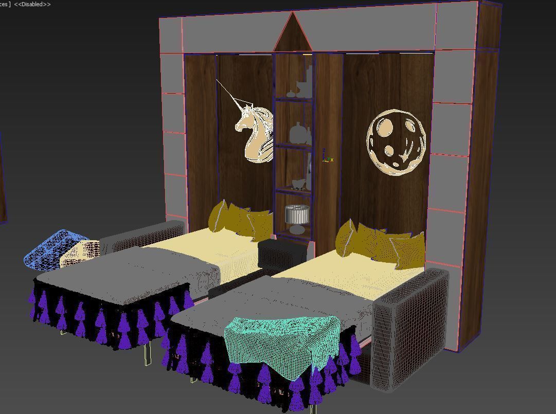 MURPHY TWIN BED 3D model_10