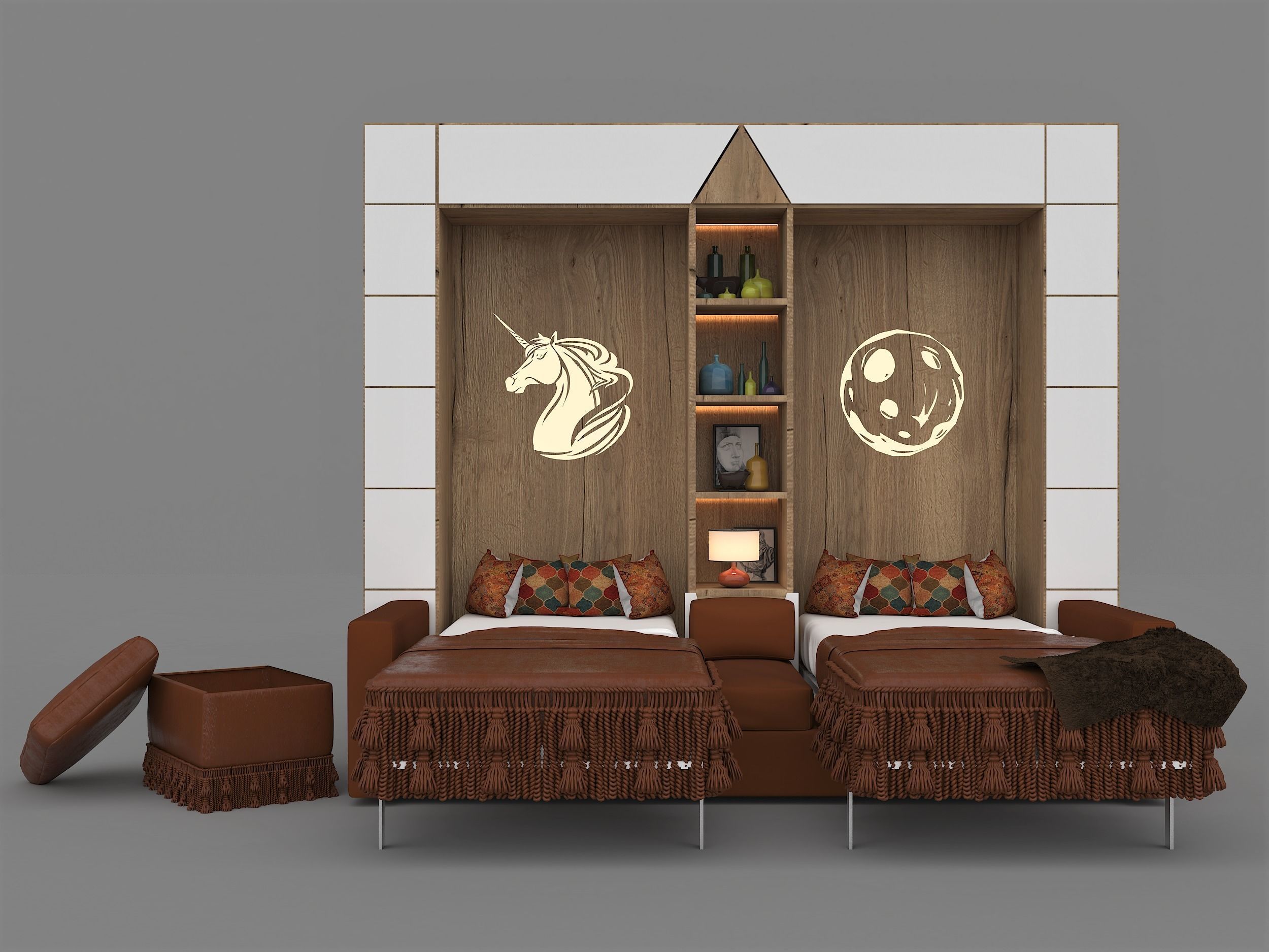 MURPHY TWIN BED 3D model_6