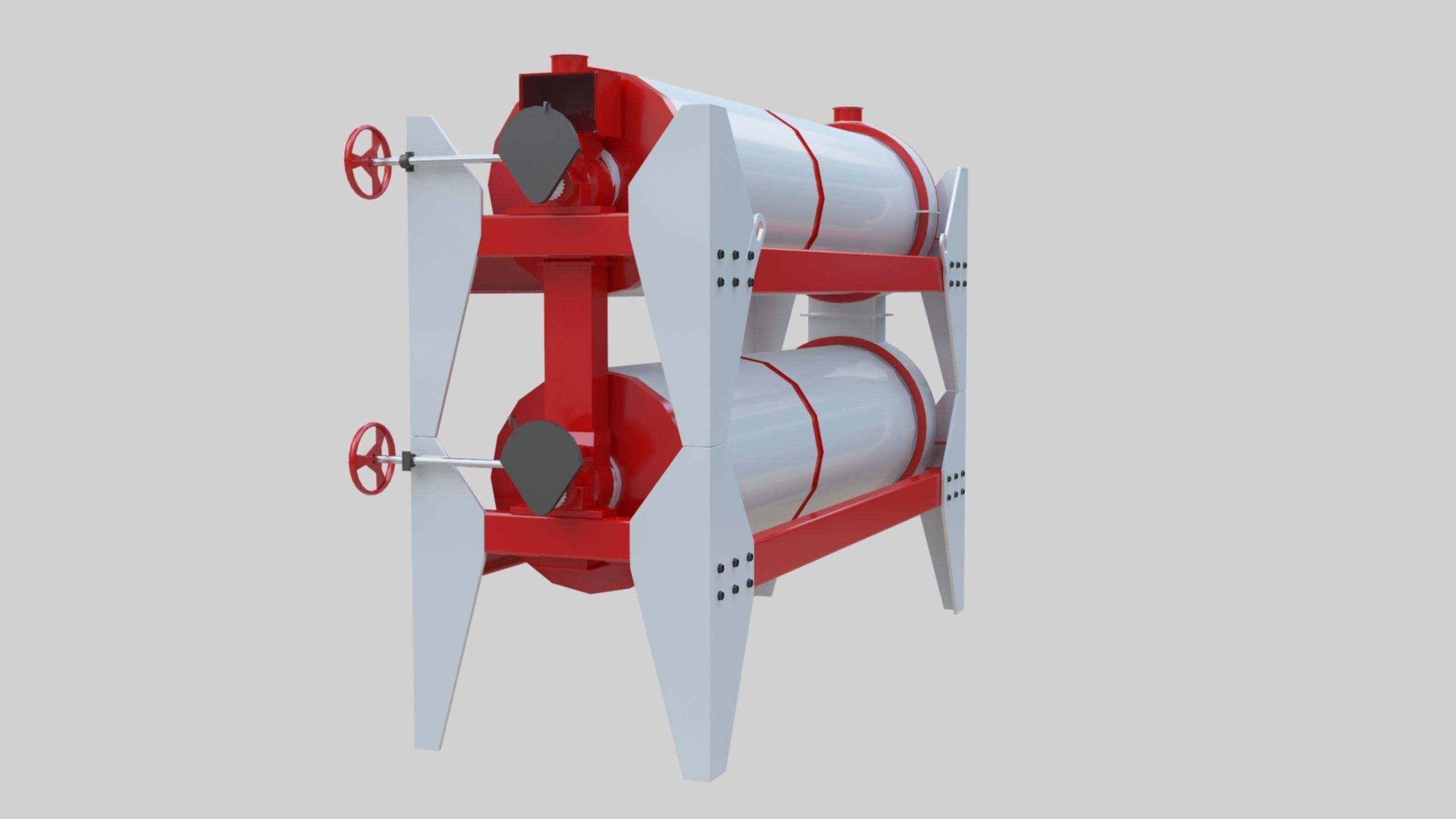 Trieur Intended Cylinder - Wheat Grain Flour Milling Machine 3D model_26