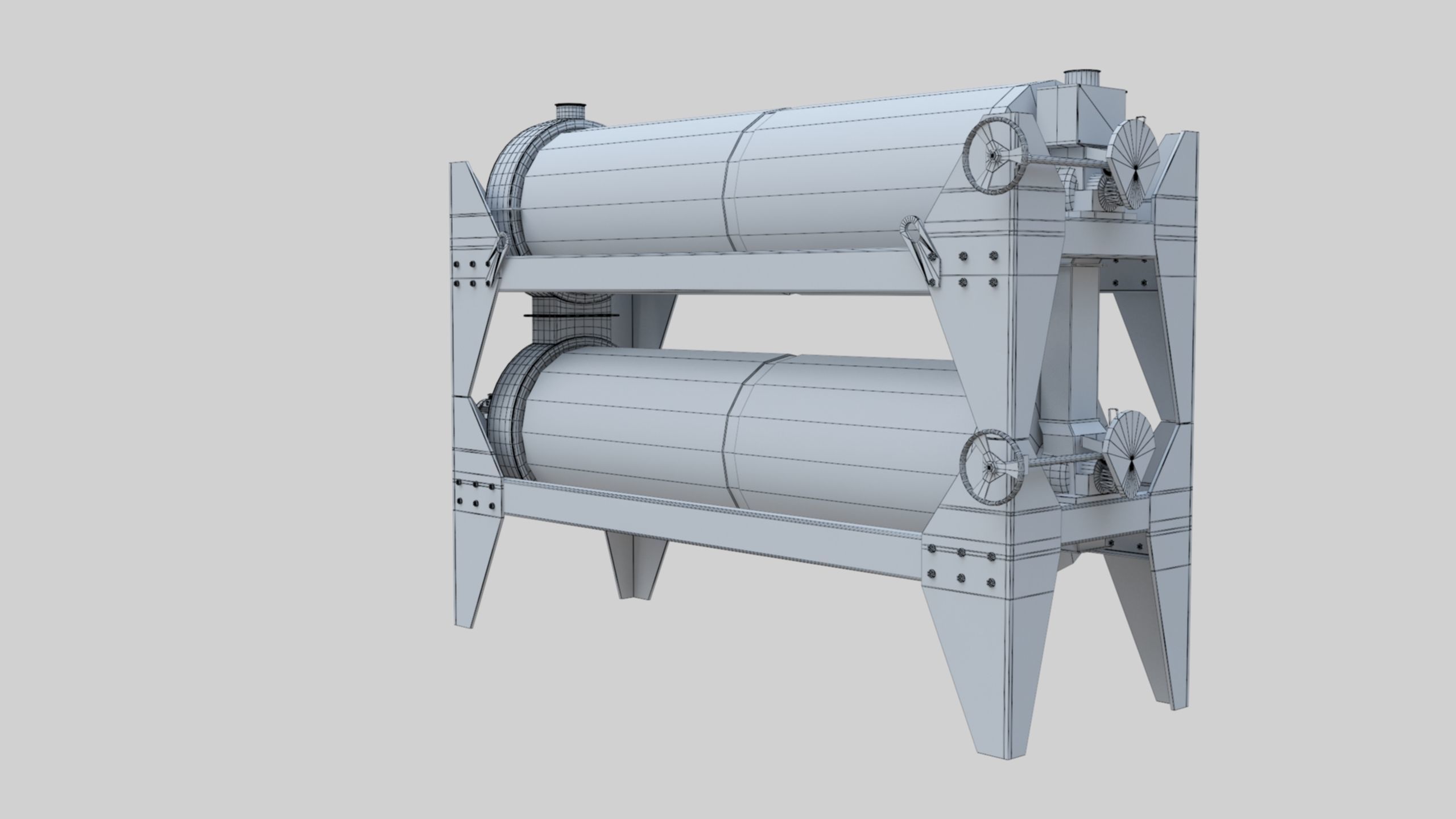 Trieur Intended Cylinder - Wheat Grain Flour Milling Machine 3D model_42