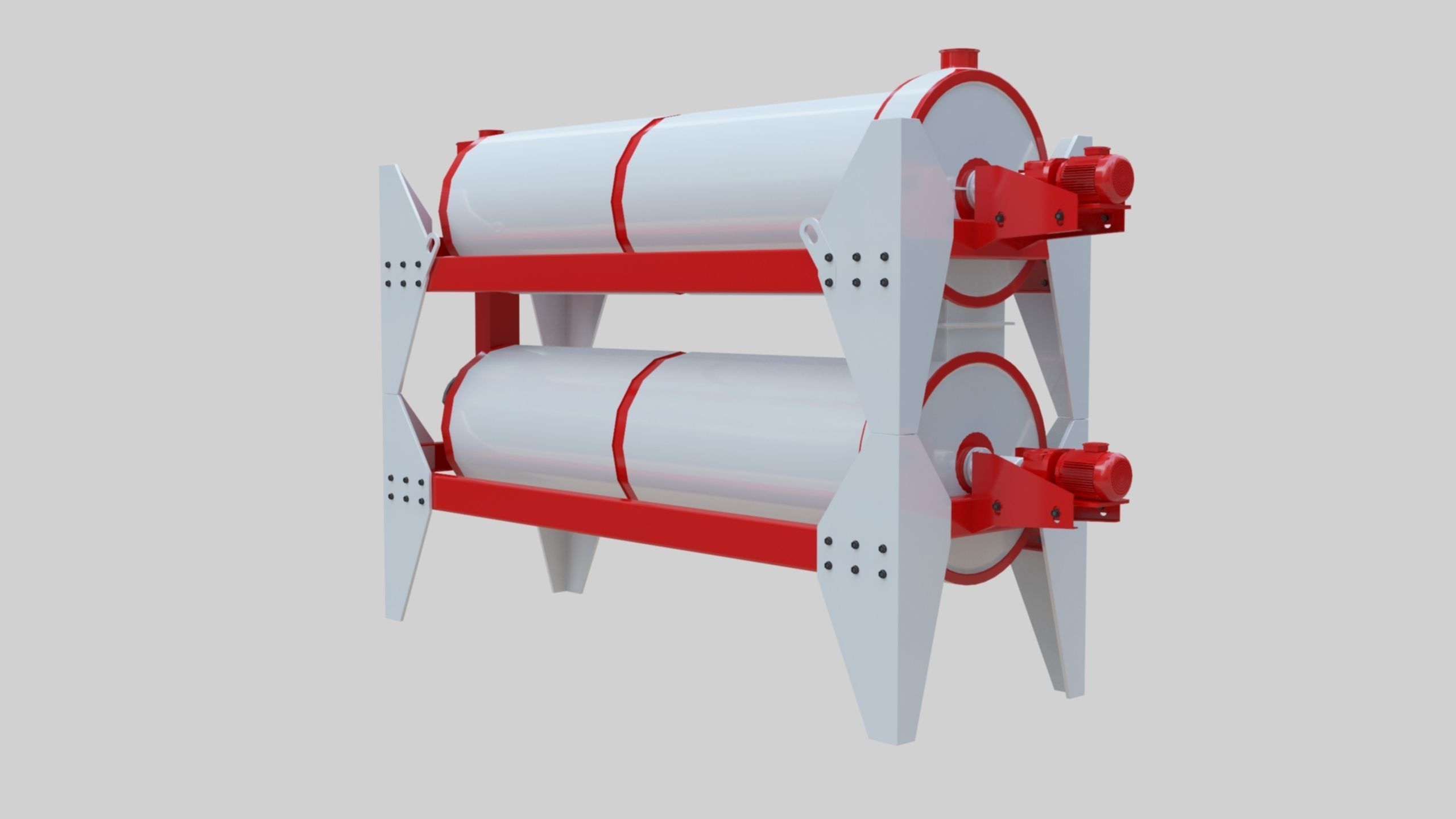 Trieur Intended Cylinder - Wheat Grain Flour Milling Machine 3D model_14