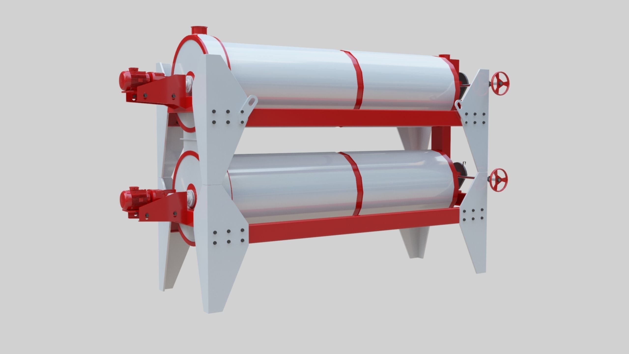 Trieur Intended Cylinder - Wheat Grain Flour Milling Machine 3D model_29