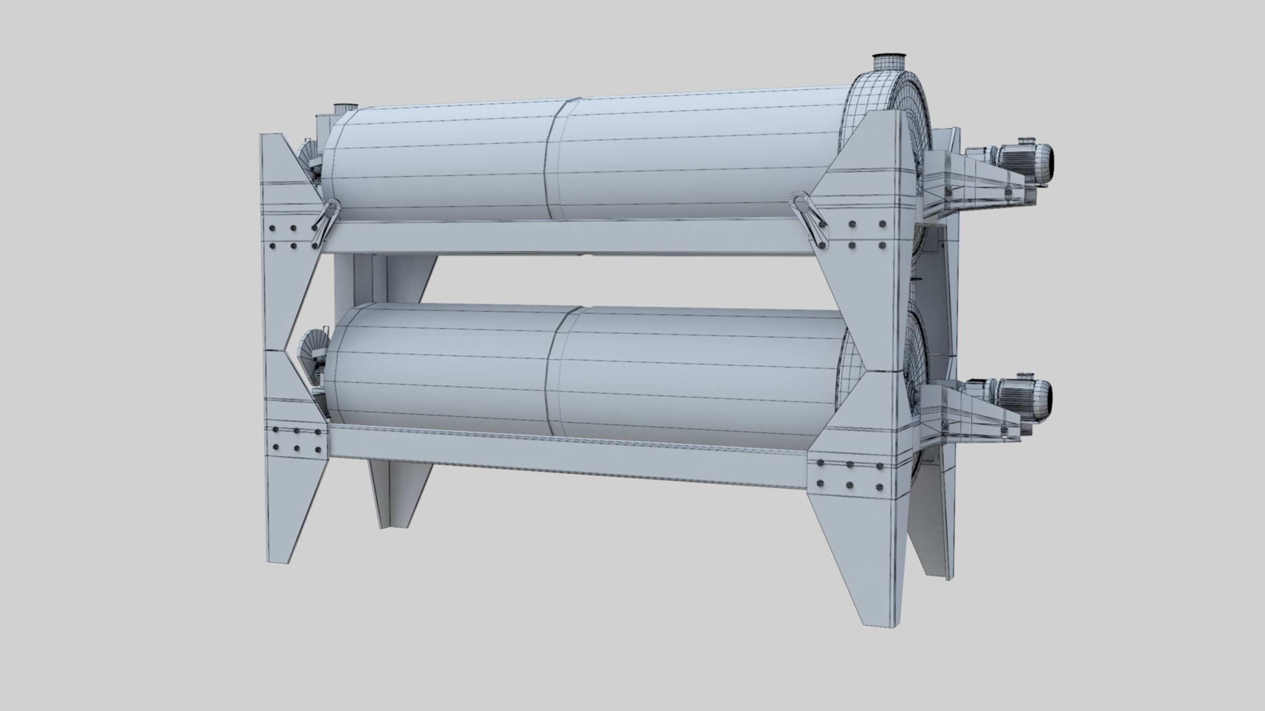 Trieur Intended Cylinder - Wheat Grain Flour Milling Machine 3D model_36