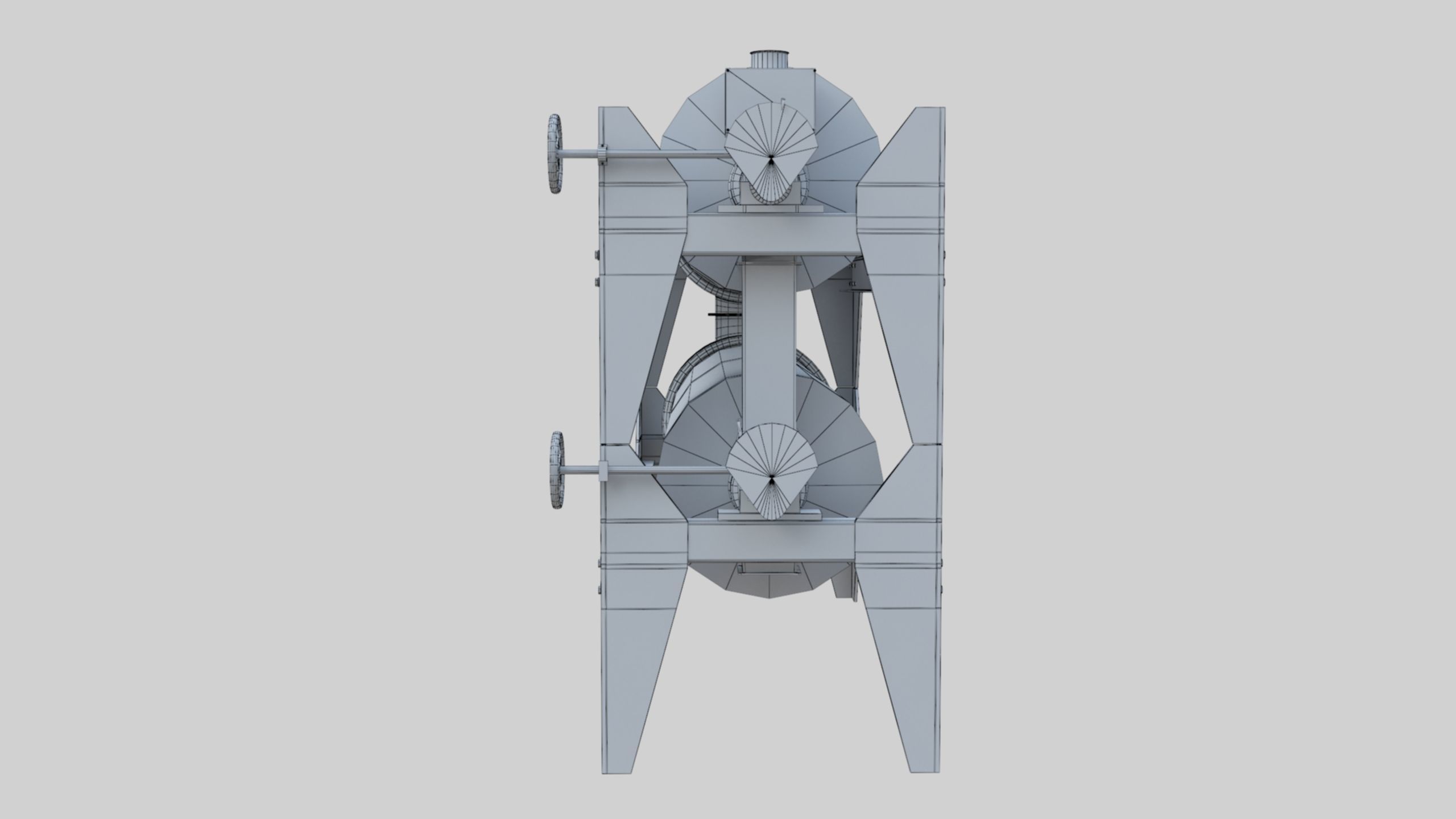 Trieur Intended Cylinder - Wheat Grain Flour Milling Machine 3D model_38